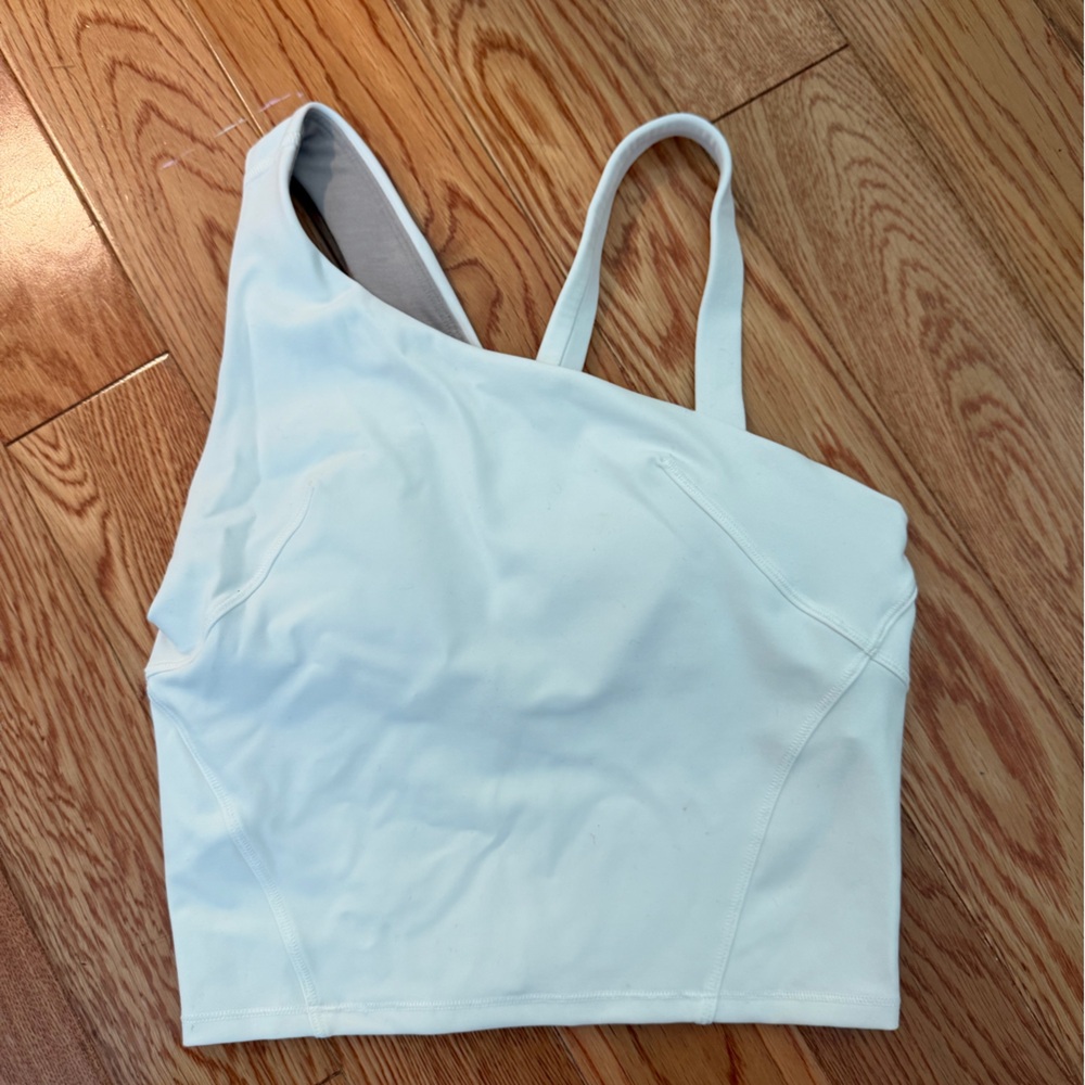 Lululemon Athletica Asymmetrical White Tank Top